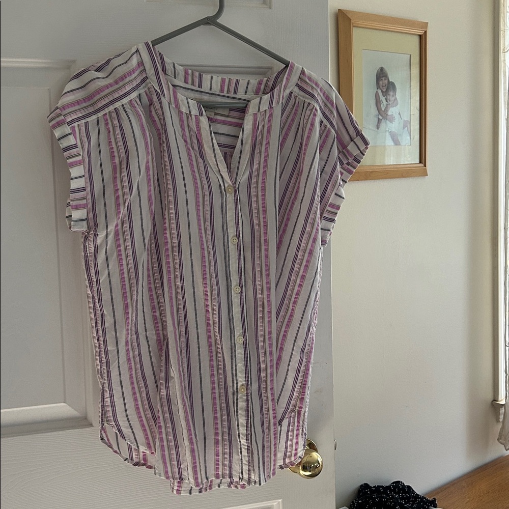 LOFT Multicolor Striped Blouse